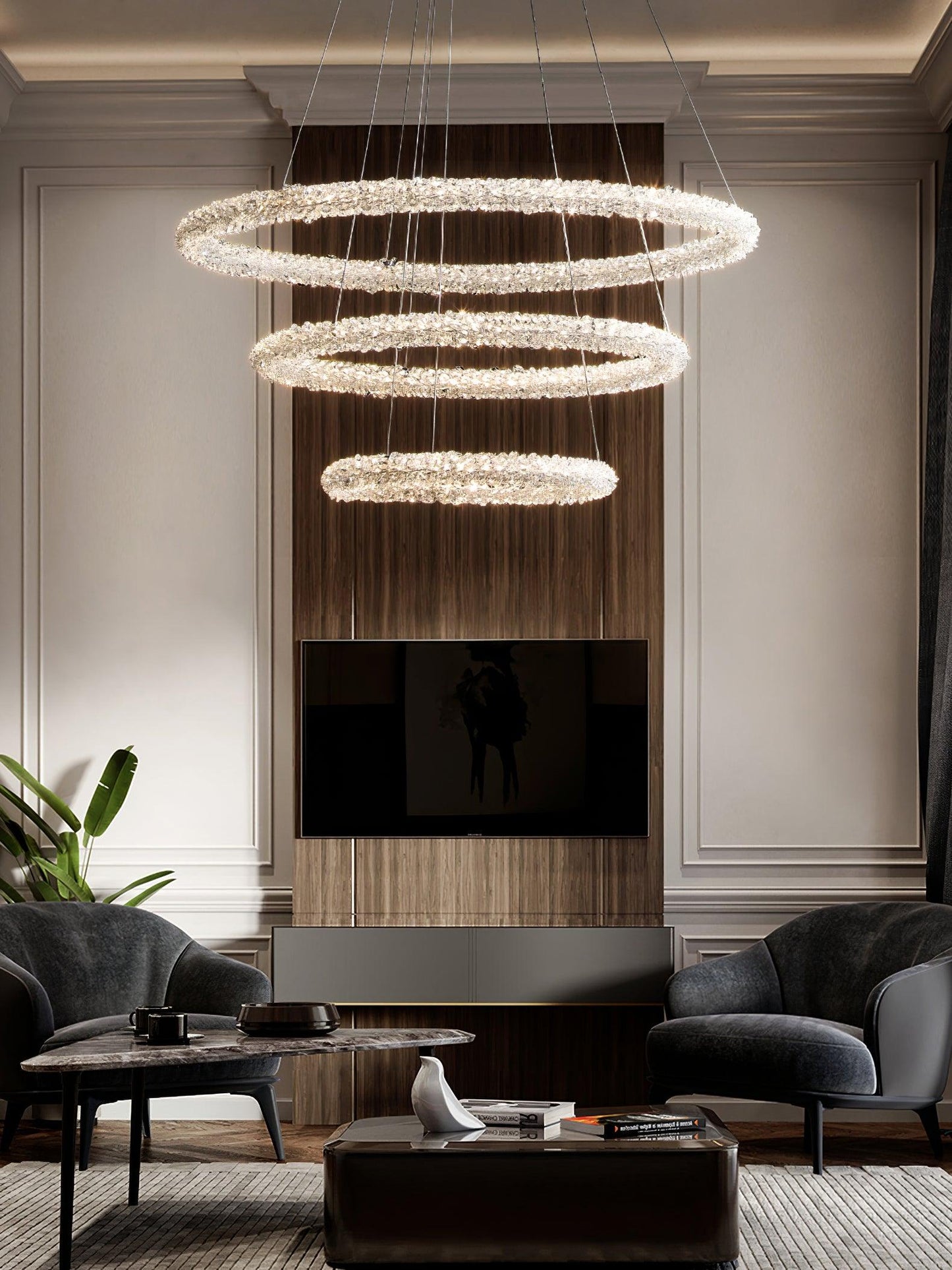 Ring Crystal Pendant light Chandeliers