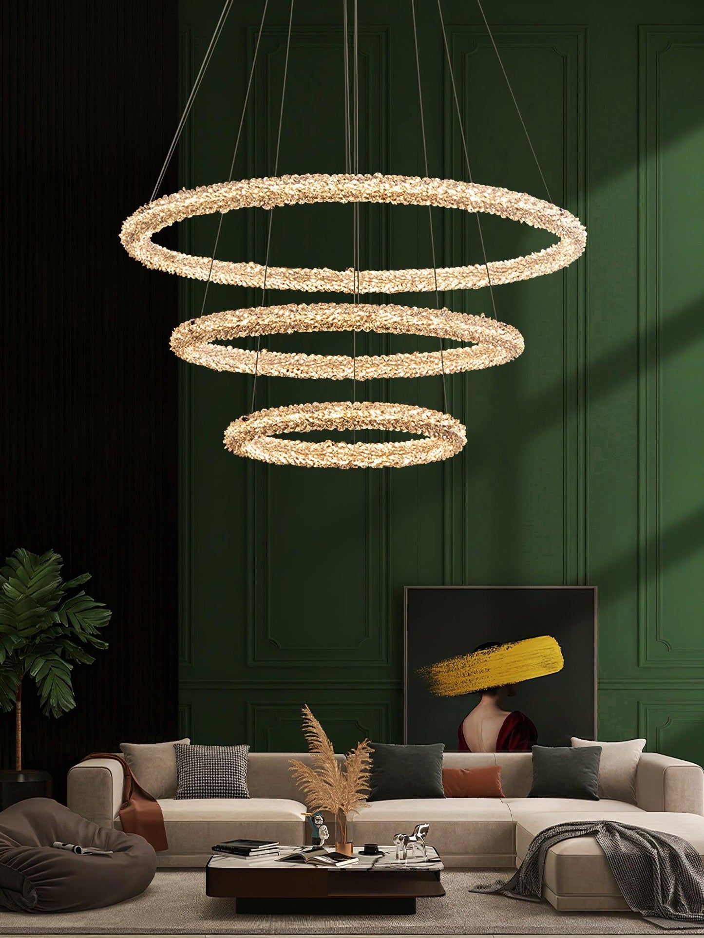 Ring Crystal Pendant light Chandeliers