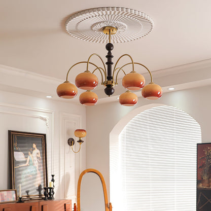 Ripe Persimmon Candelabrum Chandelier