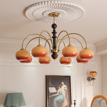 Ripe Persimmon Candelabrum Chandelier