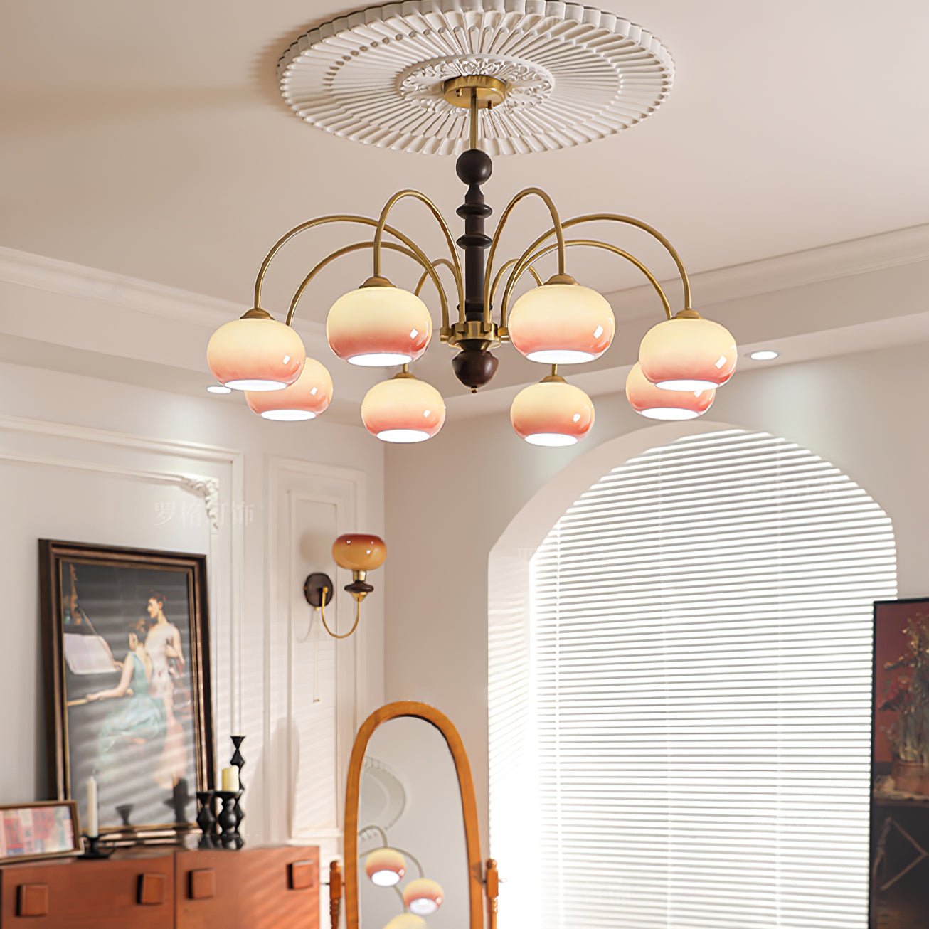 Ripe Persimmon Candelabrum Chandelier