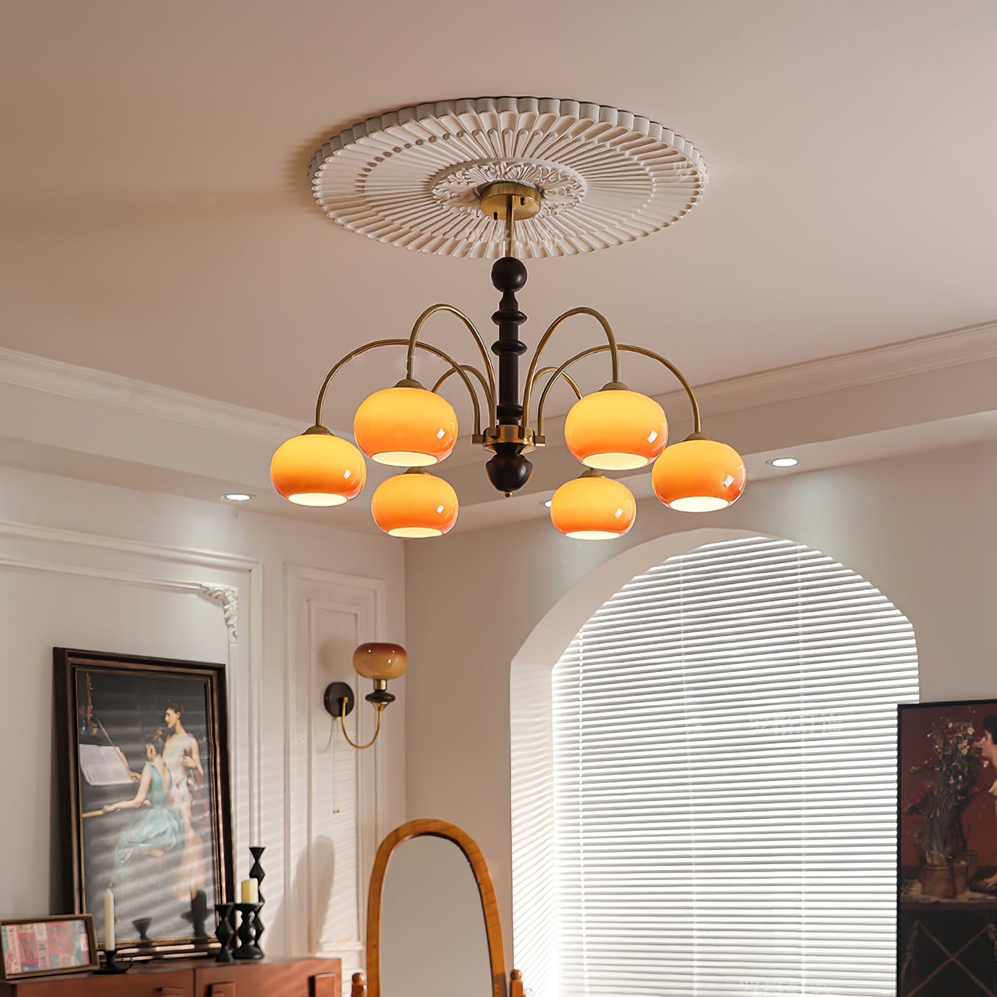 Ripe Persimmon Candelabrum Chandelier