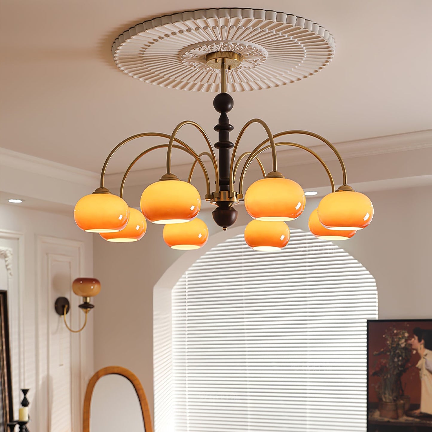 Ripe Persimmon Candelabrum Chandelier