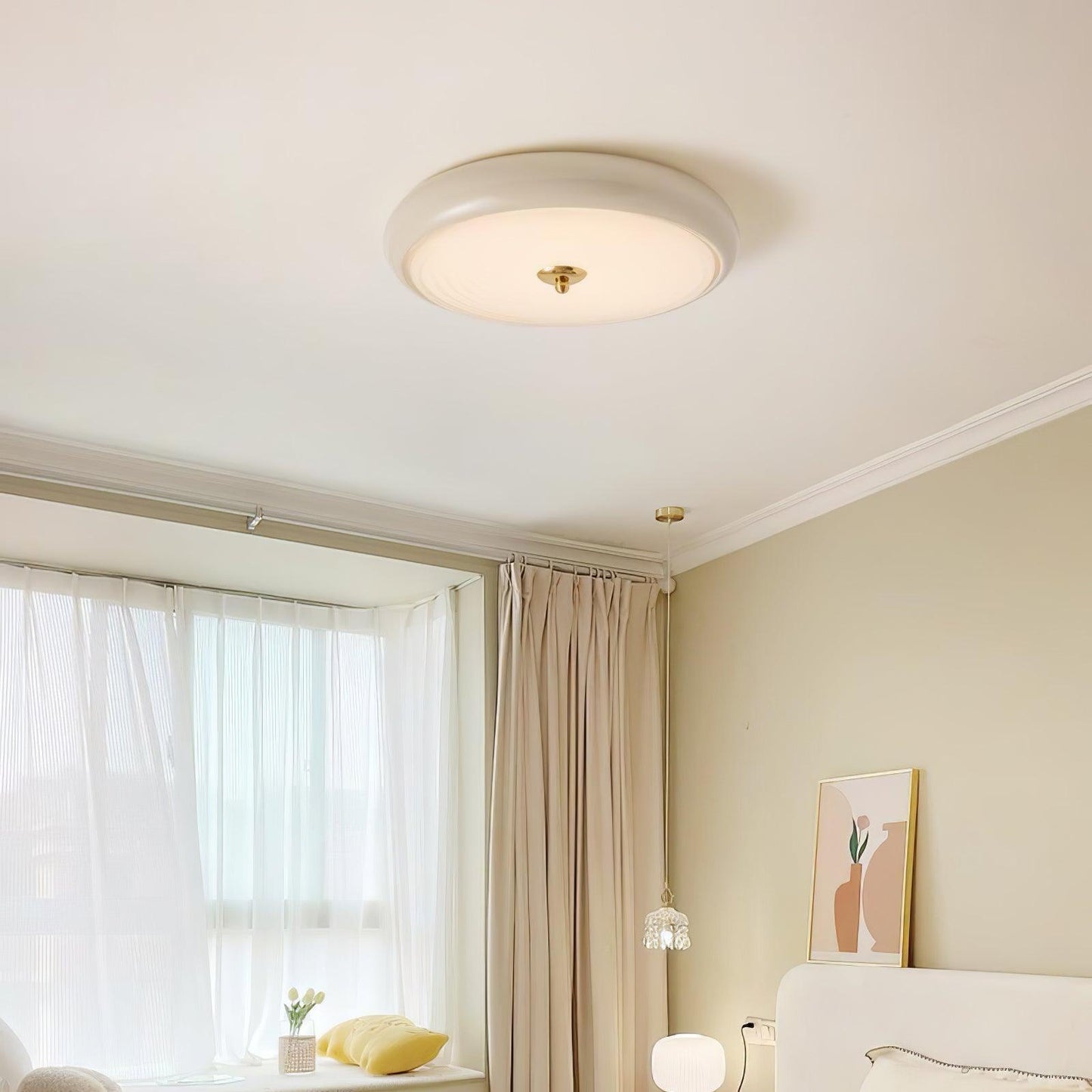 Ripple Cream Ceiling-mounted light Ceiling Lamp