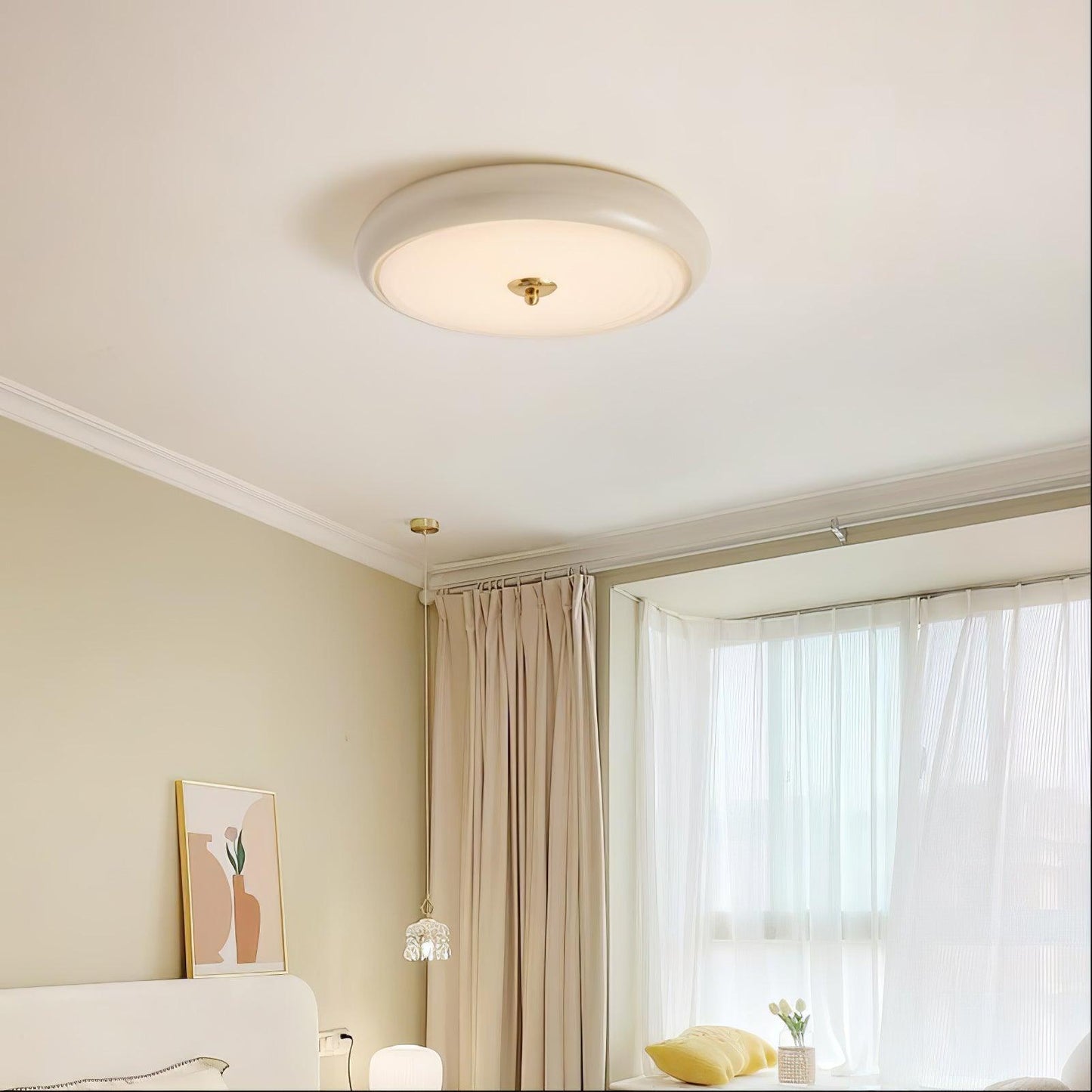 Ripple Cream Ceiling-mounted light Ceiling Lamp