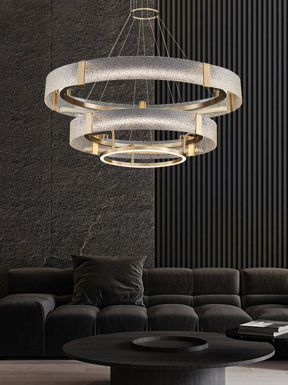 Ripple Glass Ceiling fixture Chandelier