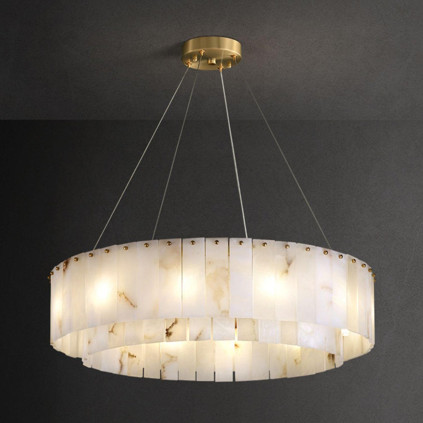 Rock Alabaster Electrolier Chandelier