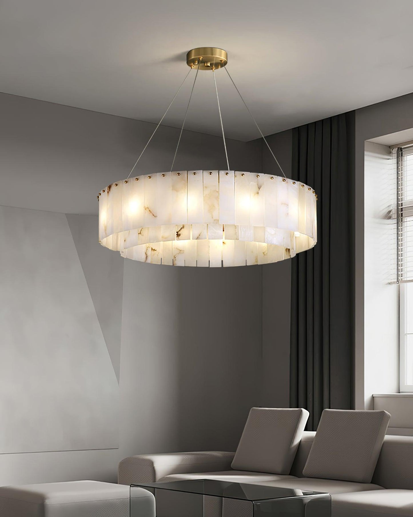 Rock Alabaster Electrolier Chandelier