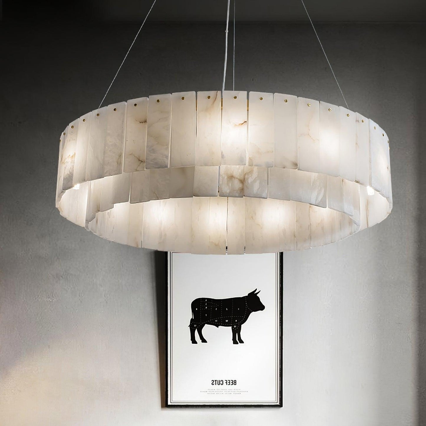 Rock Alabaster Electrolier Chandelier