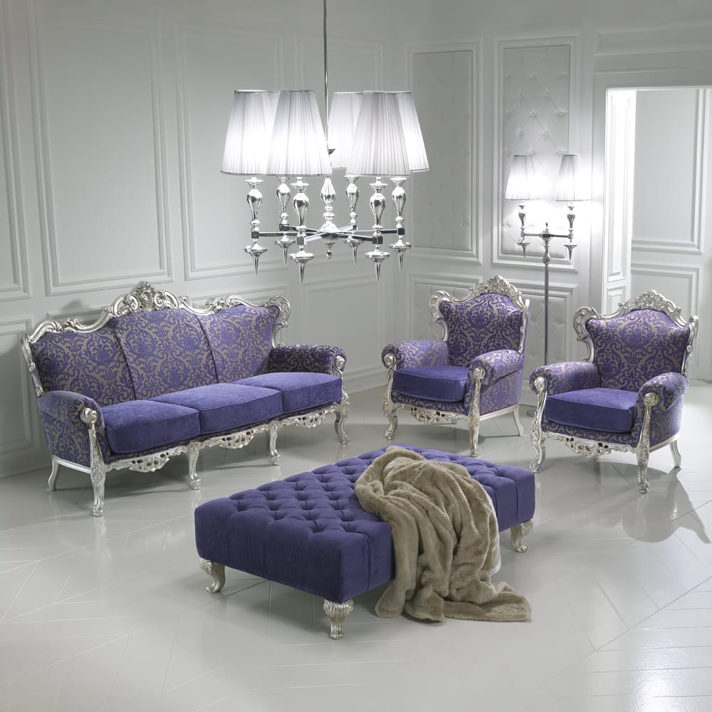 High End Italian Designer Rococo 3 Seater Sofa