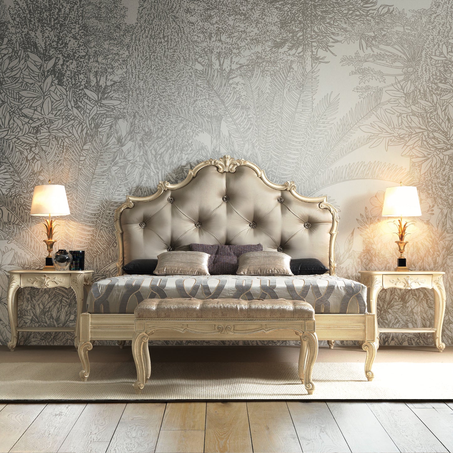 Romantic Button Upholstered Bed