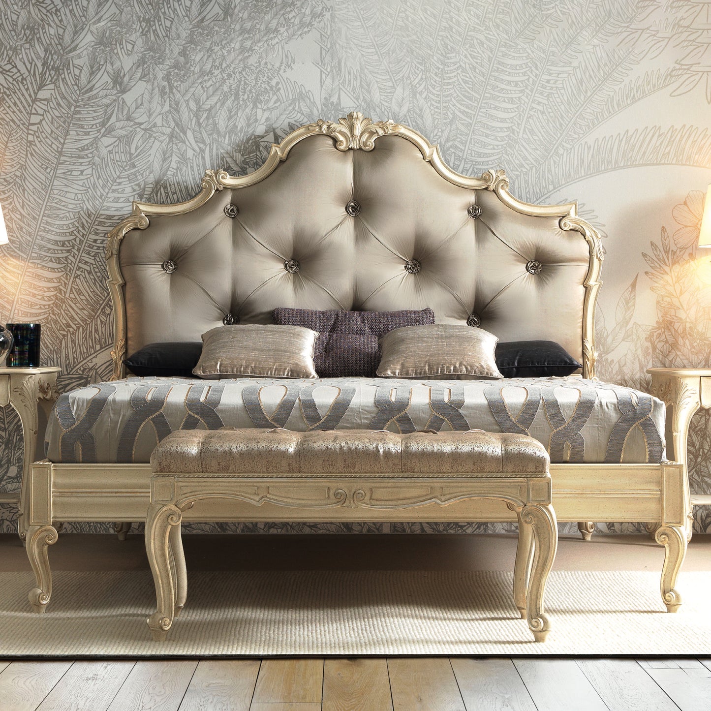 Romantic Button Upholstered Bed