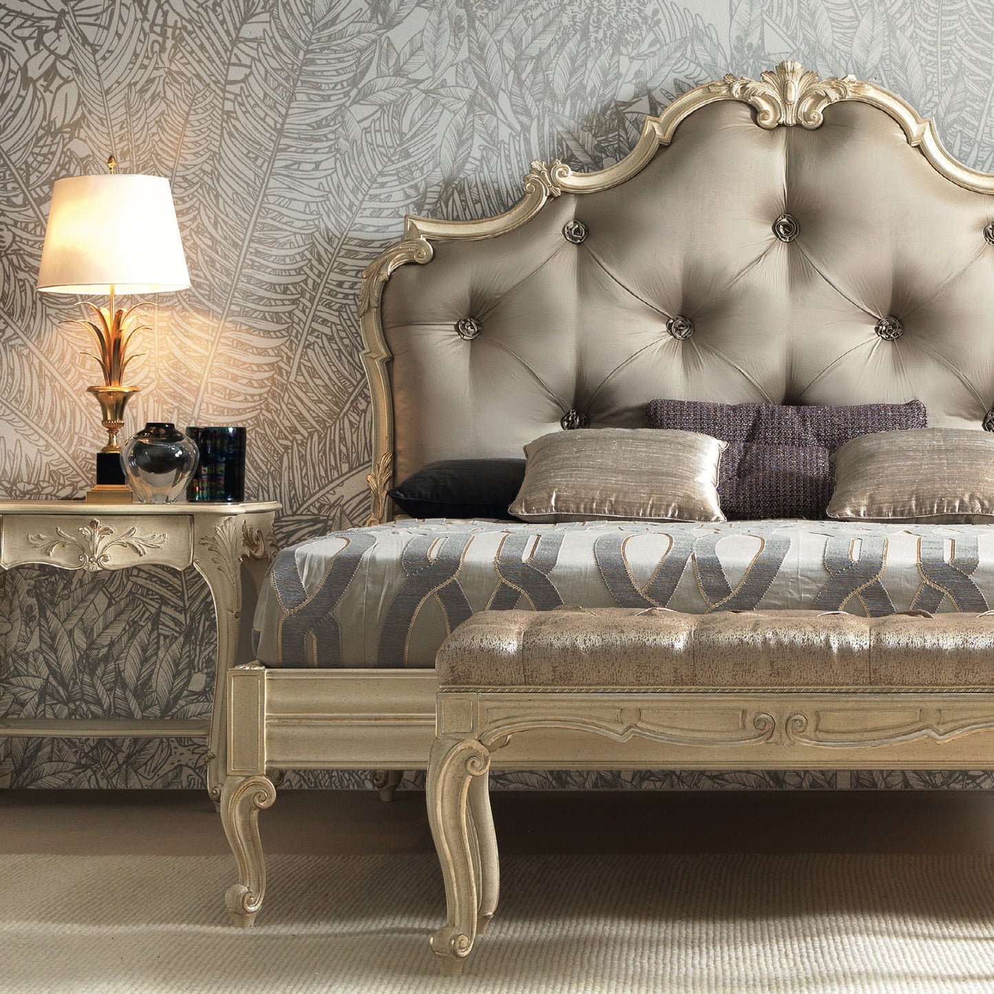 Romantic Button Upholstered Bed