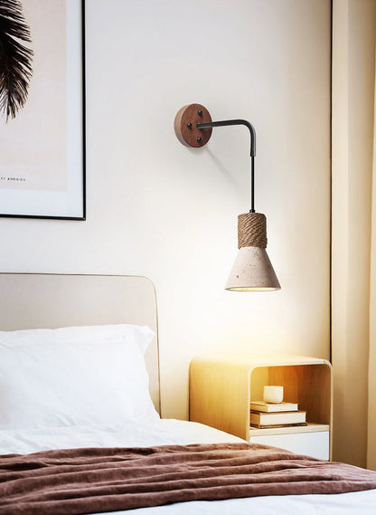 Rope Stone Cone Sconce