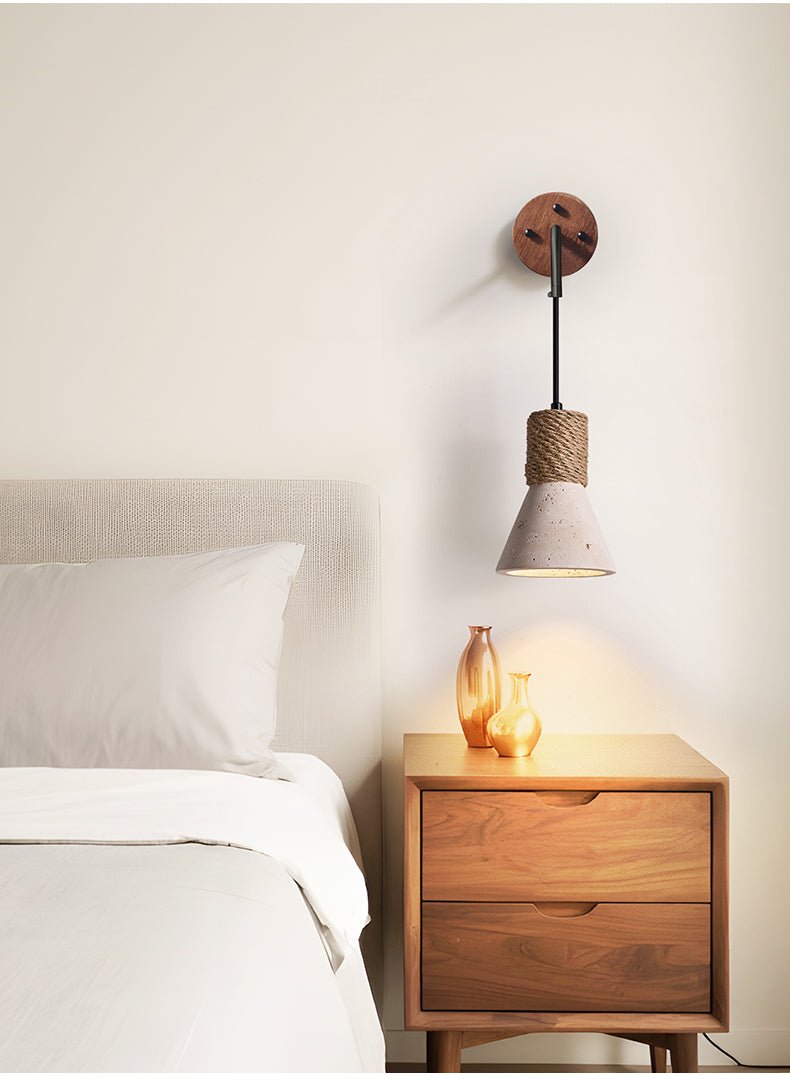 Rope Stone Cone Sconce