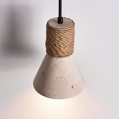 Rope Stone Cone Sconce