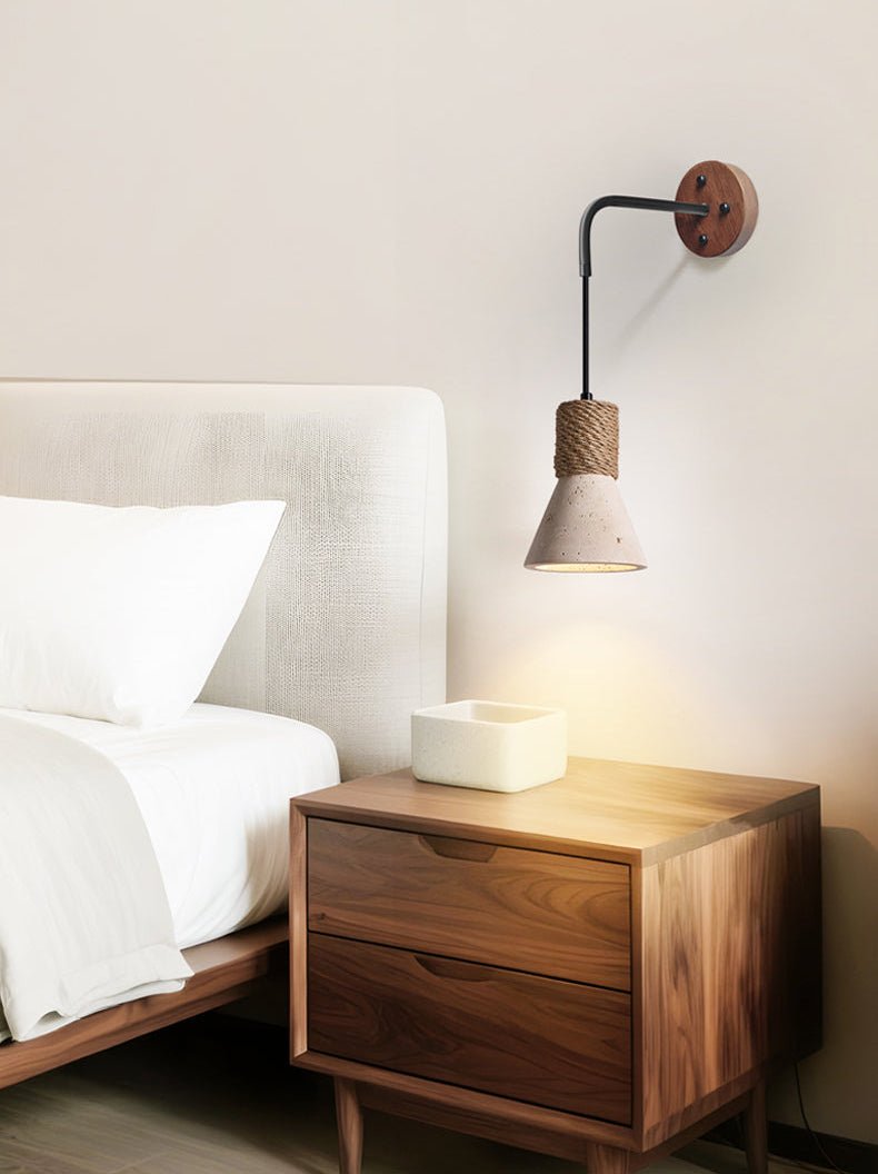 Rope Stone Cone Sconce