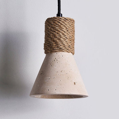 Rope Stone Cone Sconce