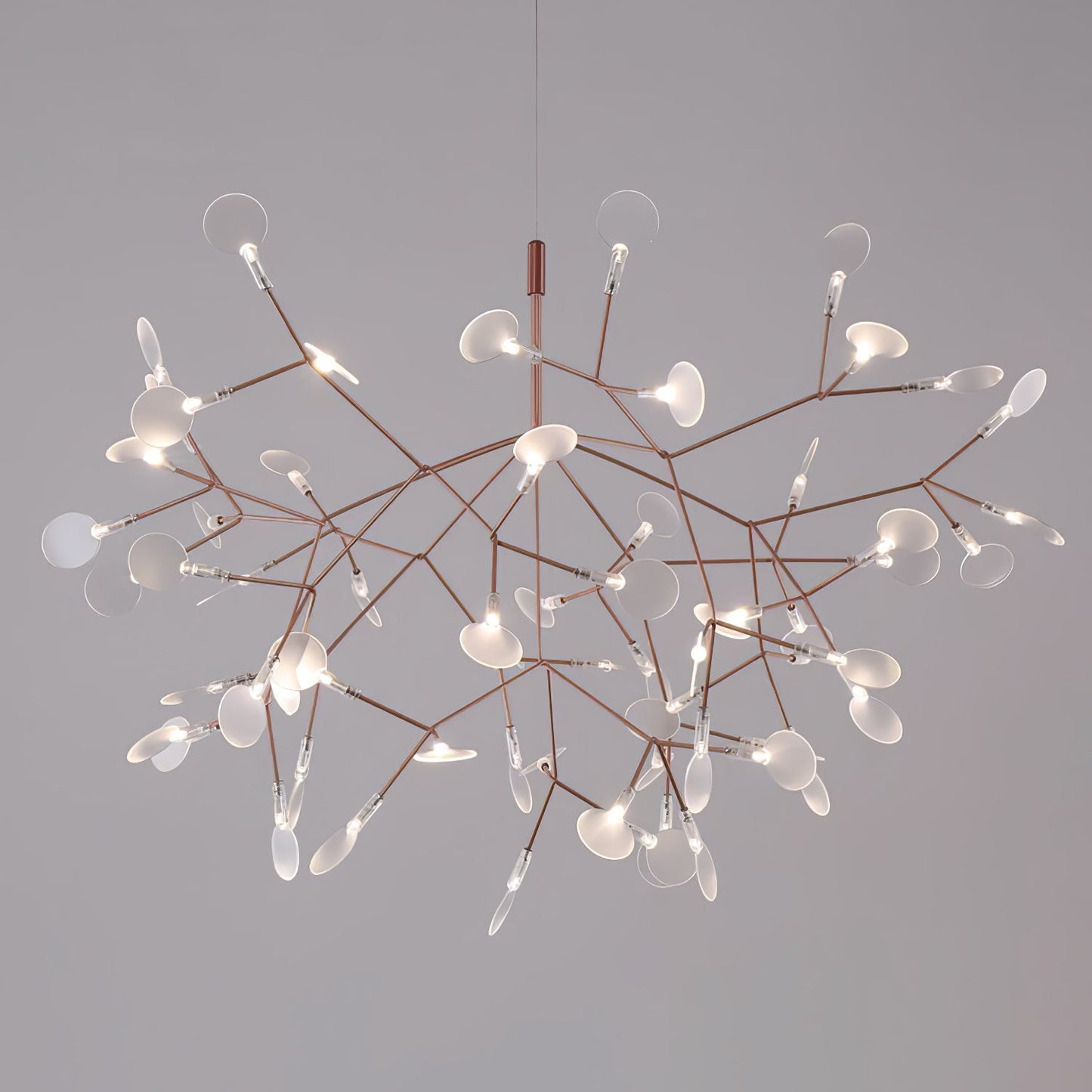 Rose Gold Firefly LED Crown Chandelier