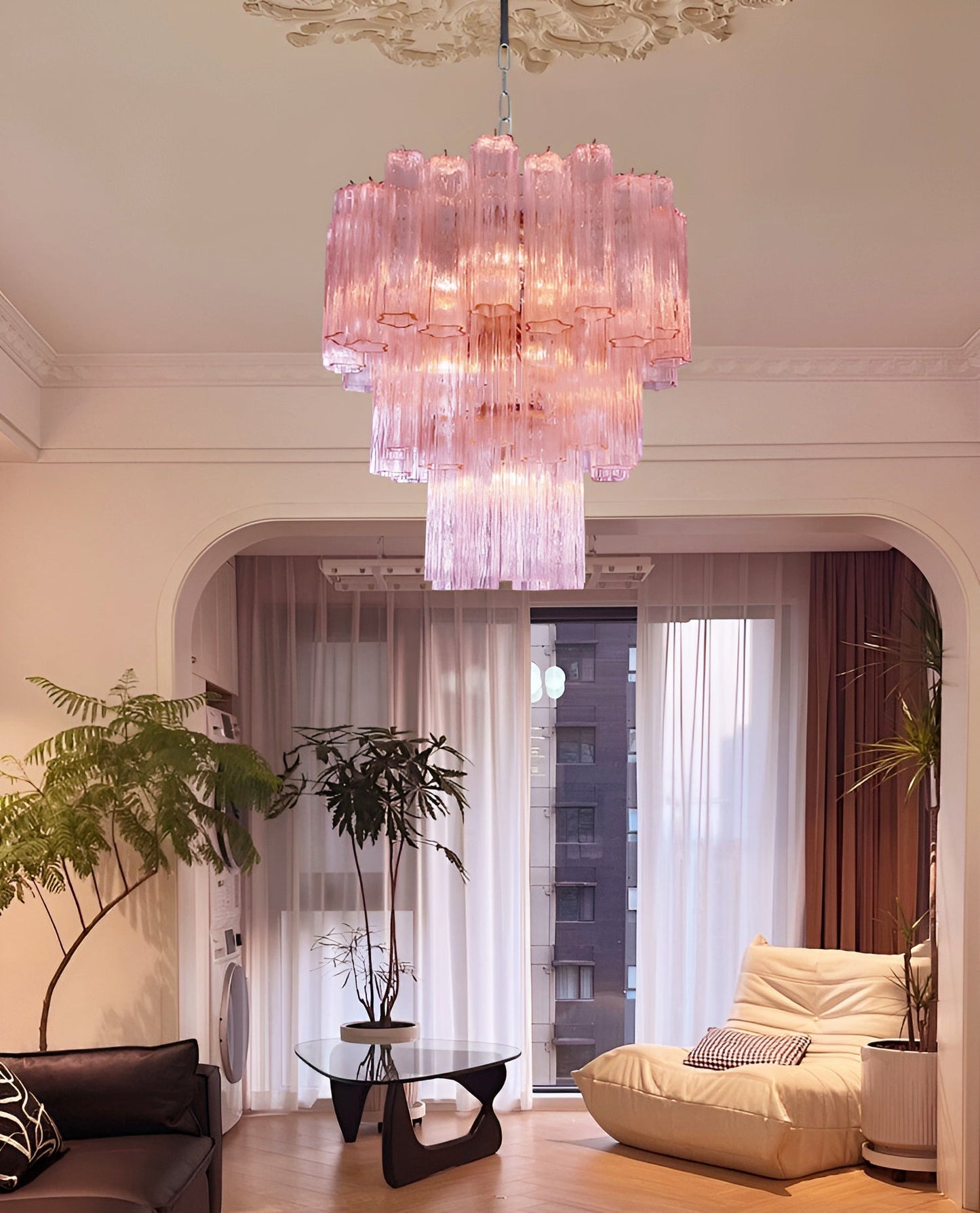 Rose Murano Glass Chandelier