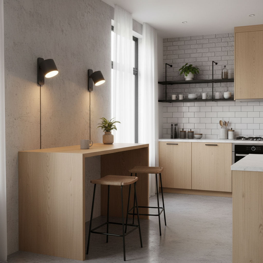 Rotatable Cylinder Plug-in Wall Lamp