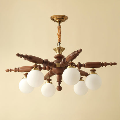 Rotating Stick Crown Chandelier