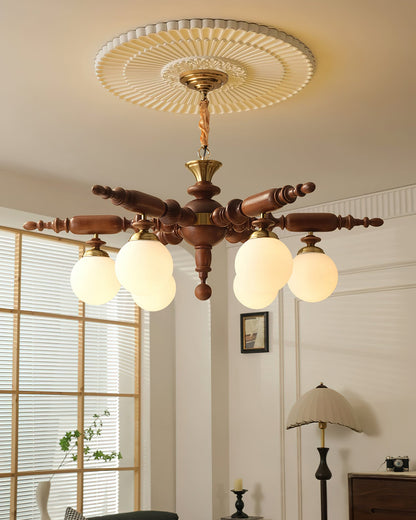 Rotating Stick Crown Chandelier