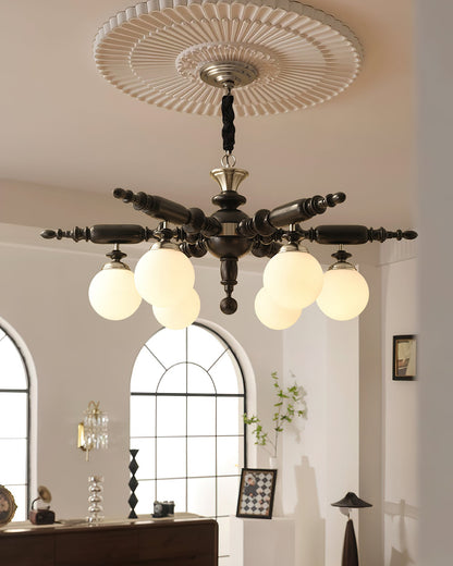 Rotating Stick Crown Chandelier