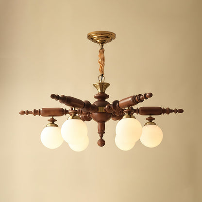 Rotating Stick Crown Chandelier