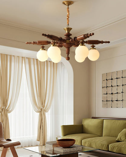 Rotating Stick Crown Chandelier