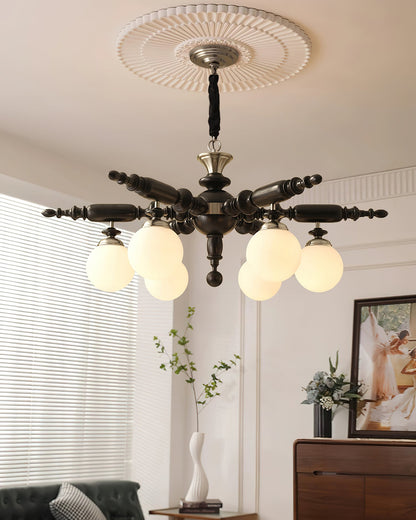 Rotating Stick Crown Chandelier