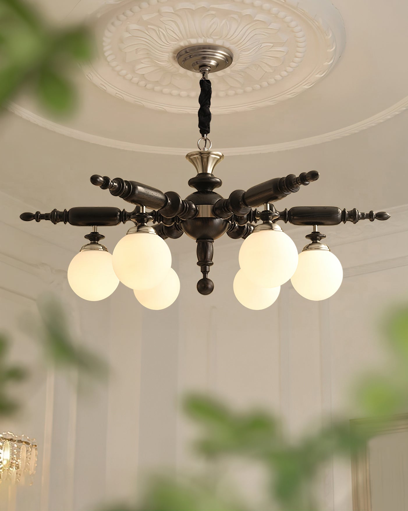 Rotating Stick Crown Chandelier