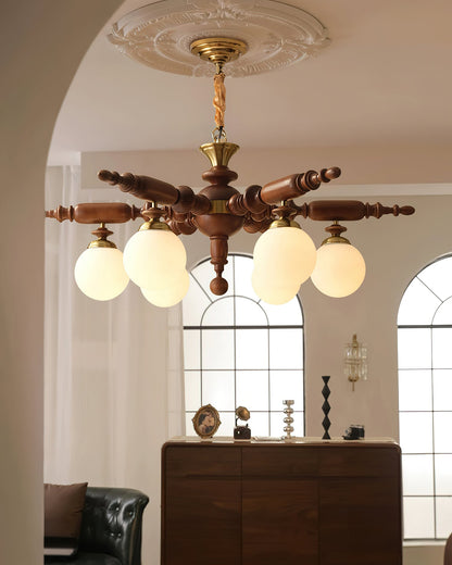 Rotating Stick Crown Chandelier