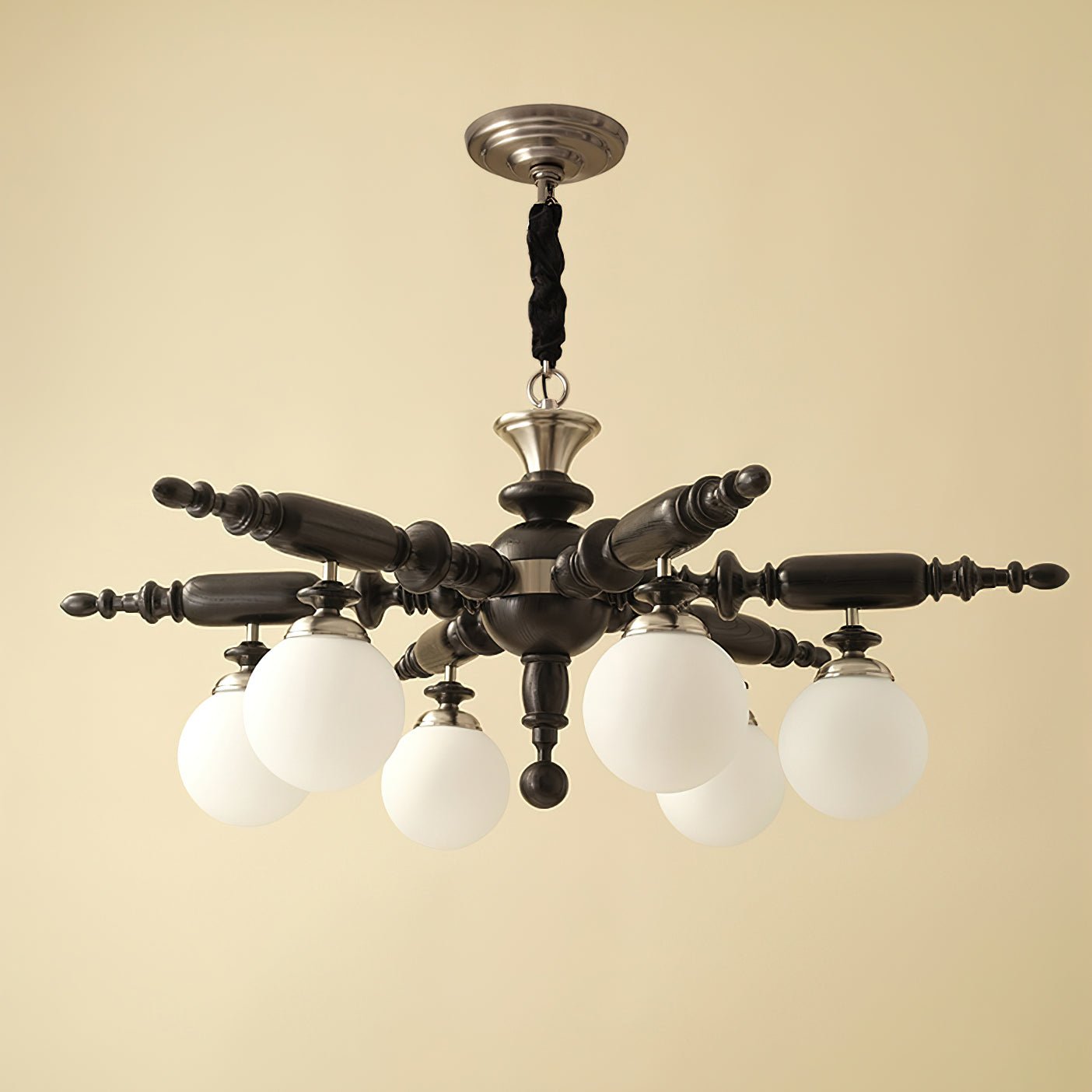 Rotating Stick Crown Chandelier