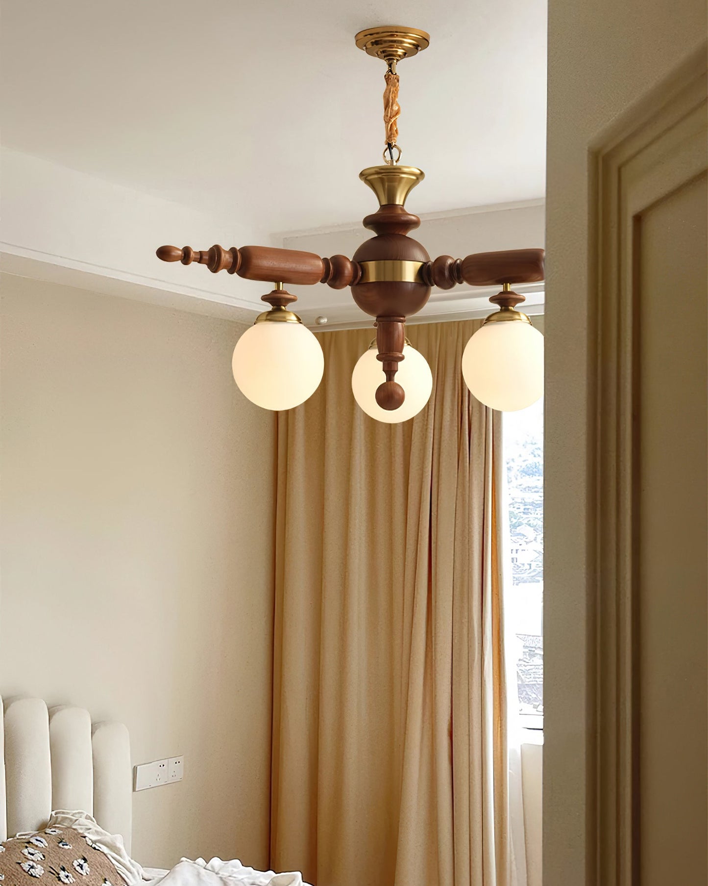 Rotating Stick Crown Chandelier