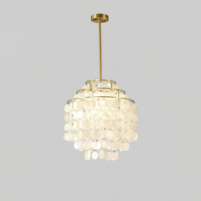 Round Shell Crown Chandelier B