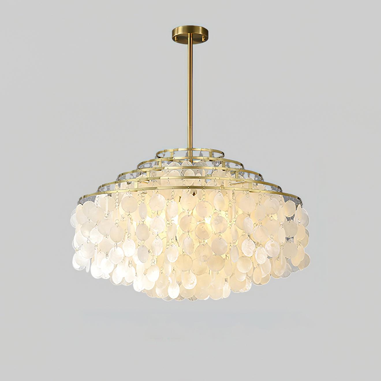 Round Shell Crown Chandelier B