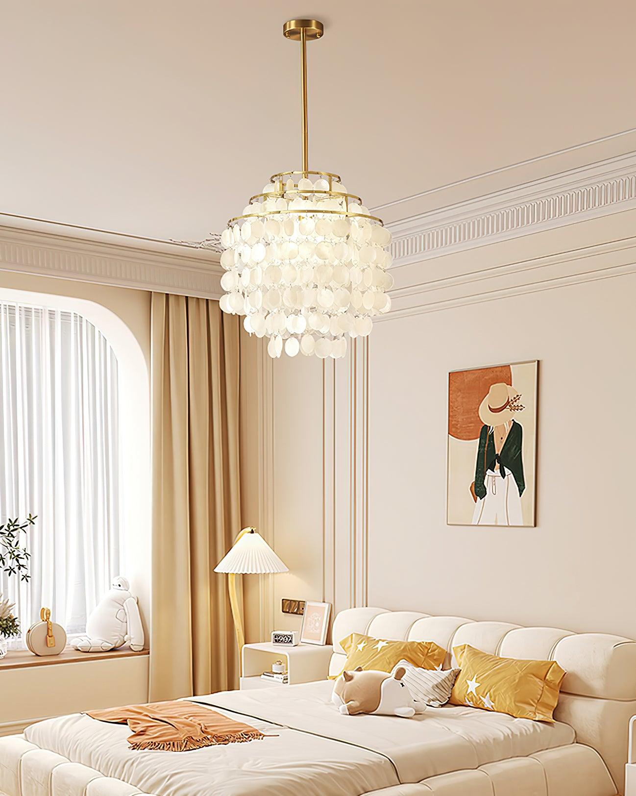 Round Shell Crown Chandelier B