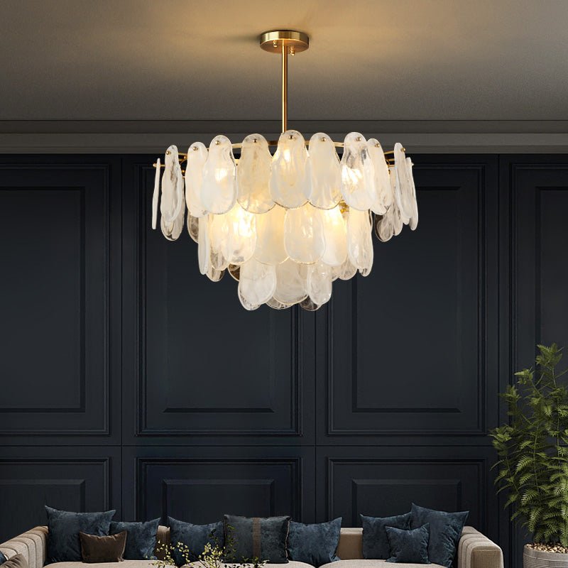 Round Cloud Glass Electrolier Chandelier