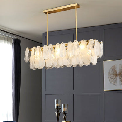 Round Cloud Glass Electrolier Chandelier