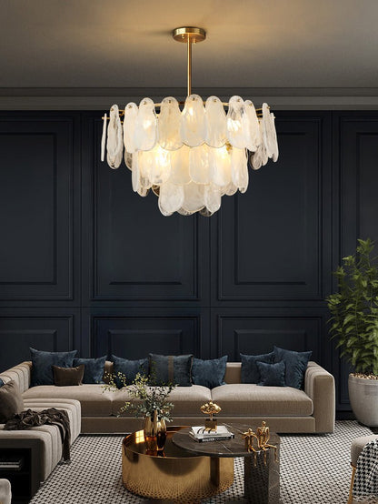 Round Cloud Glass Electrolier Chandelier