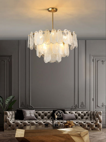 Round Cloud Glass Electrolier Chandelier