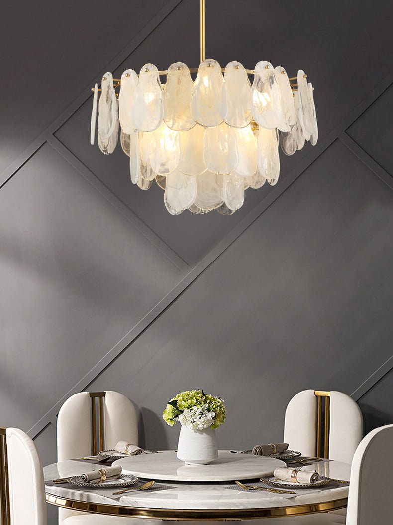 Round Cloud Glass Electrolier Chandelier