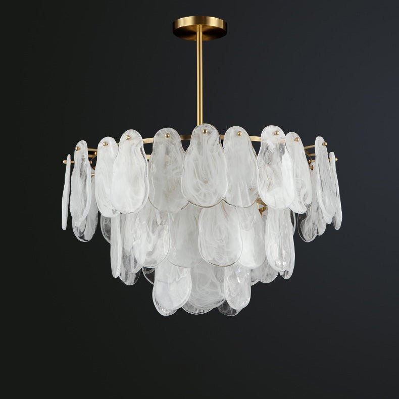 Round Cloud Glass Electrolier Chandelier