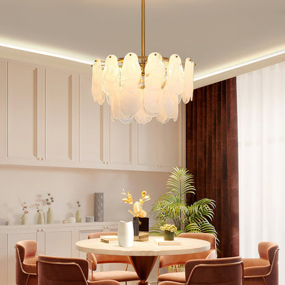 Round Cloud Glass Electrolier Chandelier