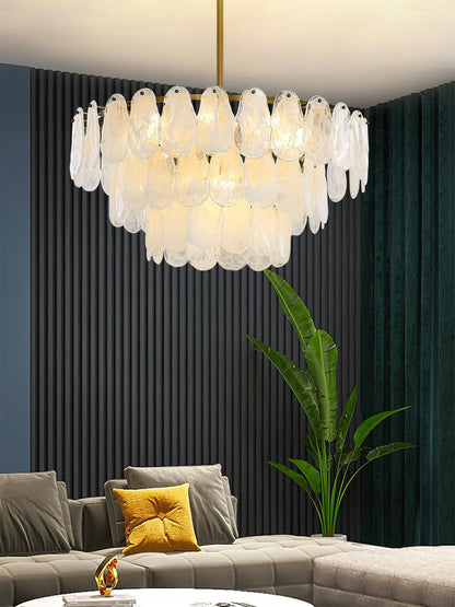 Round Cloud Glass Electrolier Chandelier