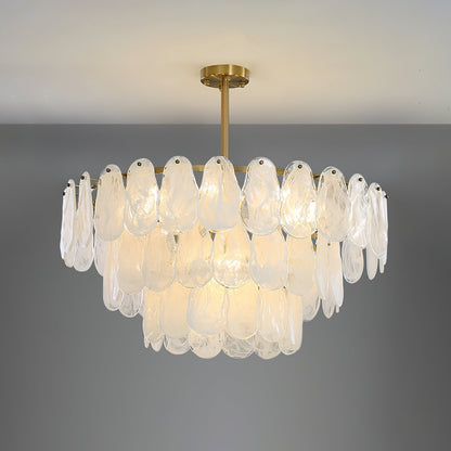 Round Cloud Glass Electrolier Chandelier