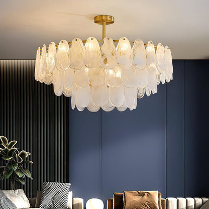 Round Cloud Glass Electrolier Chandelier