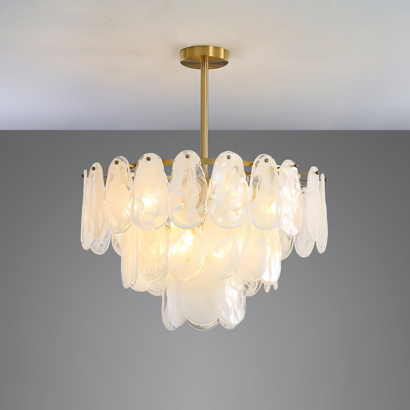 Round Cloud Glass Electrolier Chandelier