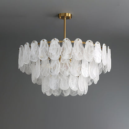 Round Cloud Glass Electrolier Chandelier